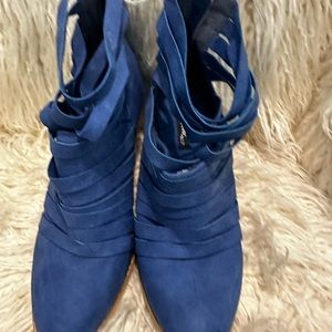 Royal Blue Strappy Heel Booties
